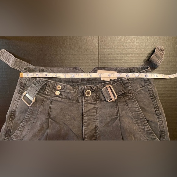 Anthropologie Side Buckle Cropped Charcoal Baggy Jeans Pants Button Fly Size 27 - Picture 8 of 9